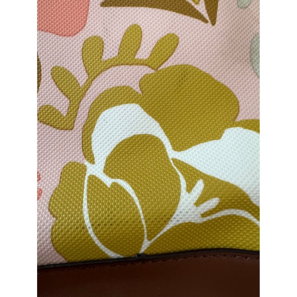 Fossil Mother's Day Large Shopper Tote Shoulder Bag Purse Pink Floral Print - Picture 9 of 11